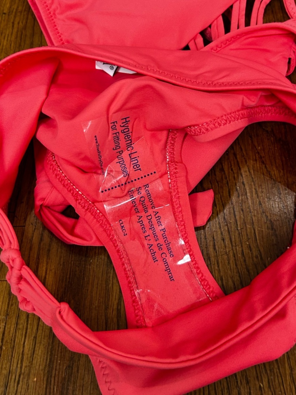 Becca Janis Bikini Electric Coral High Neck Halter Small, Macramé High-Neck - Picture 7 of 13
